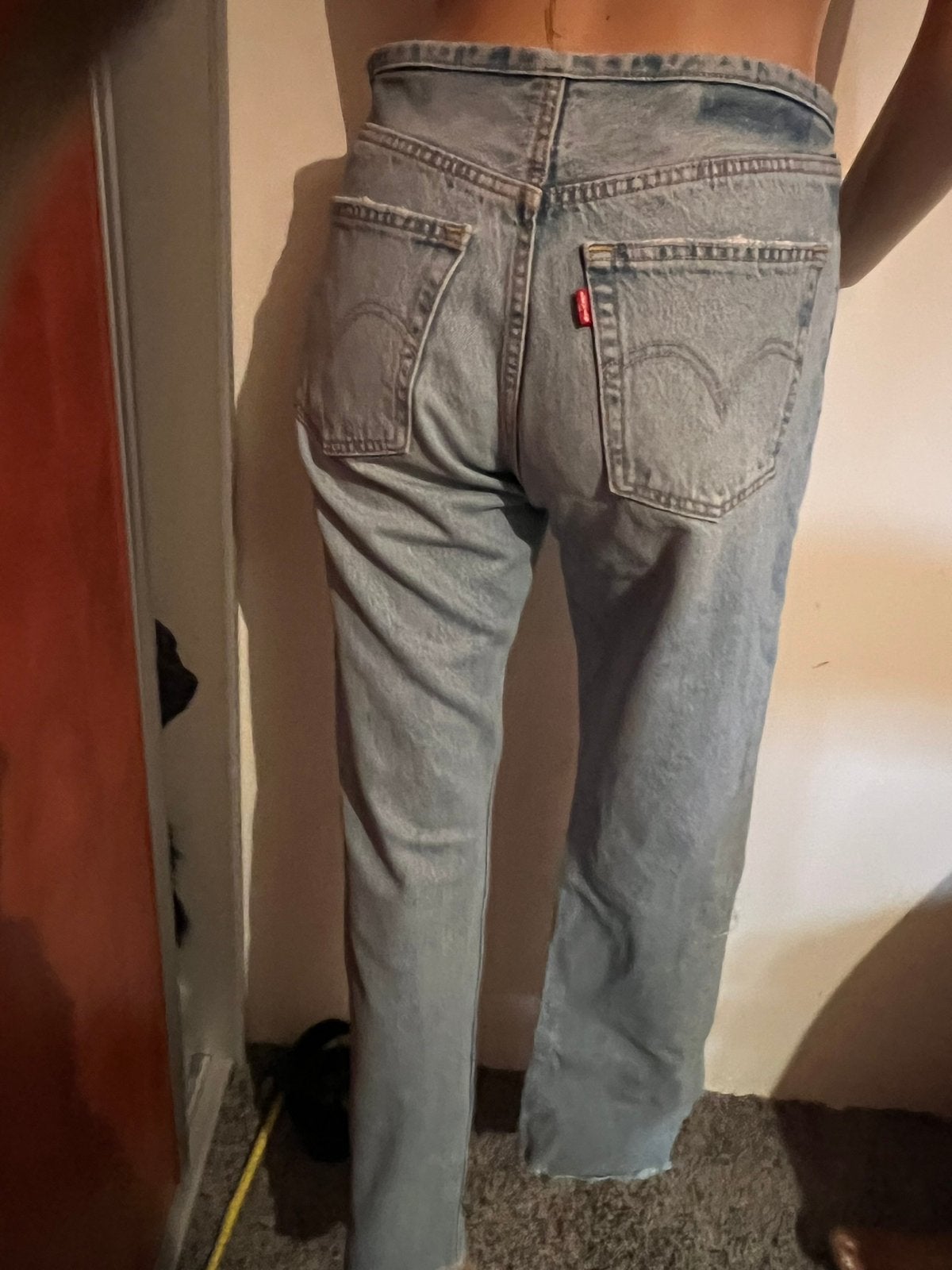 LEVI’S spijkerbroek met scheuren 501 25/30 origineel ZGAN, F, G, Blauw, R