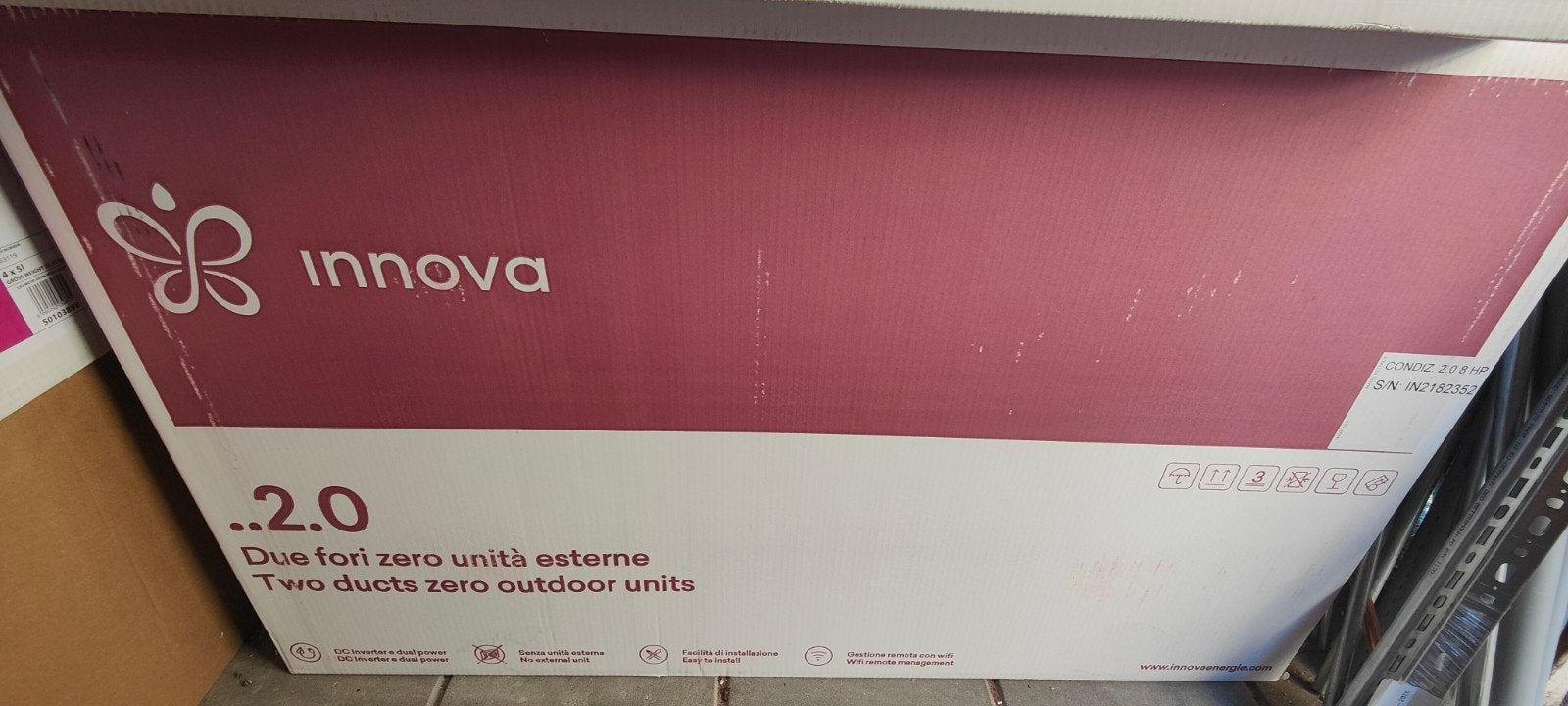 Innova 2.0 airco monoblock met WiFi - 8 HP. Nieuw, Ophalen, Koelen en Ontvochtigen, Minder dan 60 m³, Timer