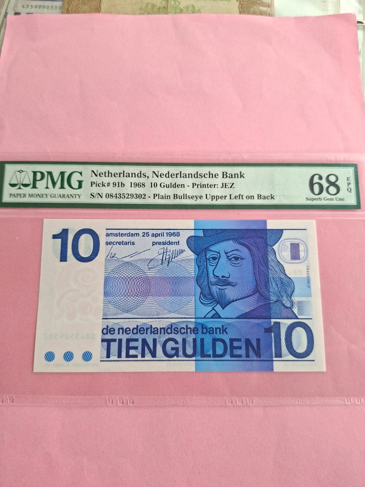 10 gulden Frans Hals uit 1968 in UNC gekeurd PGM 68
Serie nu, Postzegels en Munten, Bankbiljetten | Nederland, Ophalen of Verzenden