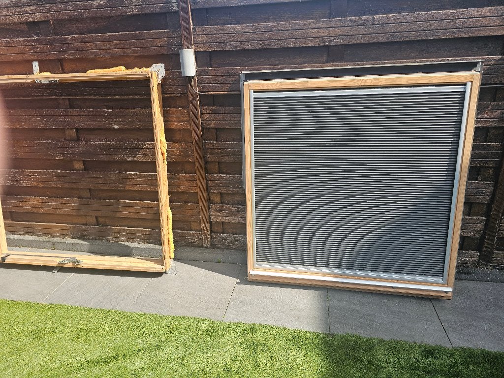 VELUX dakraam GGL U08 3059 - 134x140 cm - incl. verduisteren, Ophalen, Dubbelglas, Gebruikt, 120 tot 160 cm