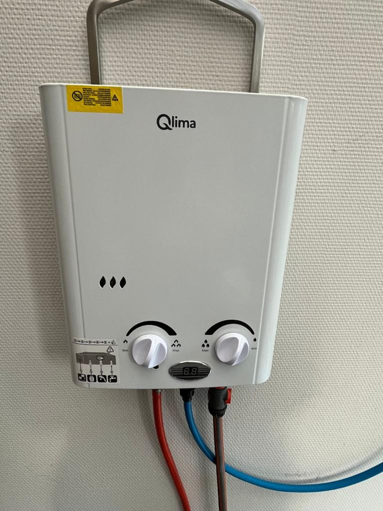 Qlima 2-in-1 buitengeiser, Ophalen
