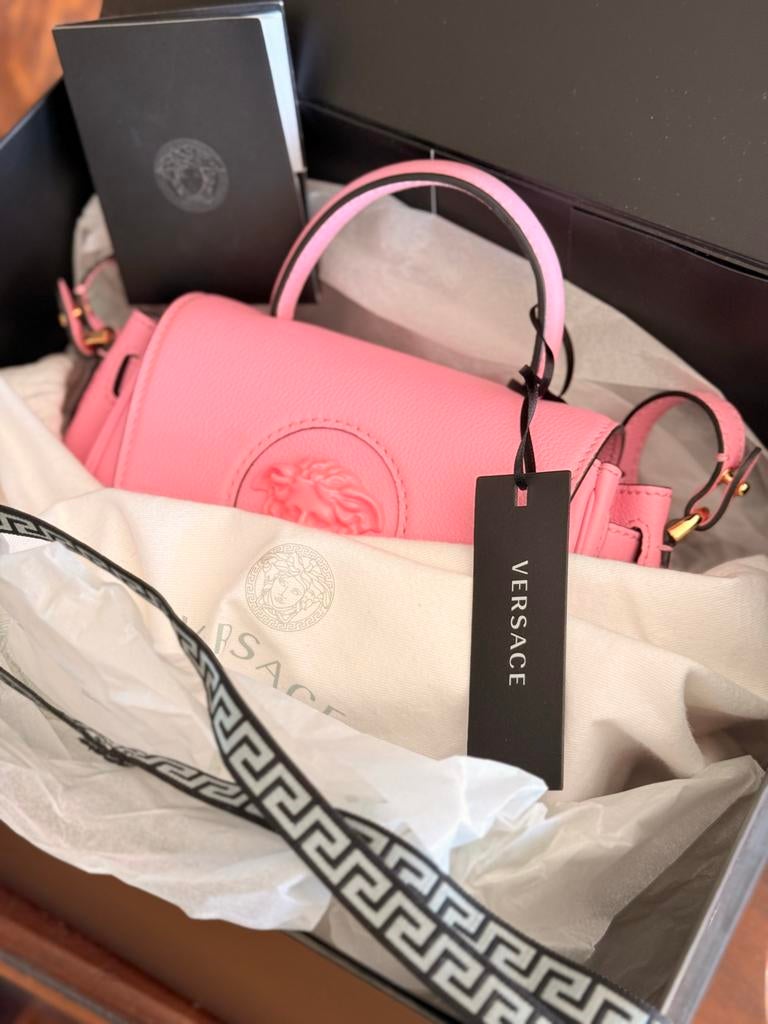 Versace La Medusa handtas roze, Ophalen of Verzenden, Zo goed als nieuw, Roze, Handtas