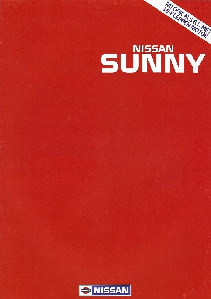 Folder Nissan Sunny 1987, Ophalen of Verzenden, Gelezen, Nissan
