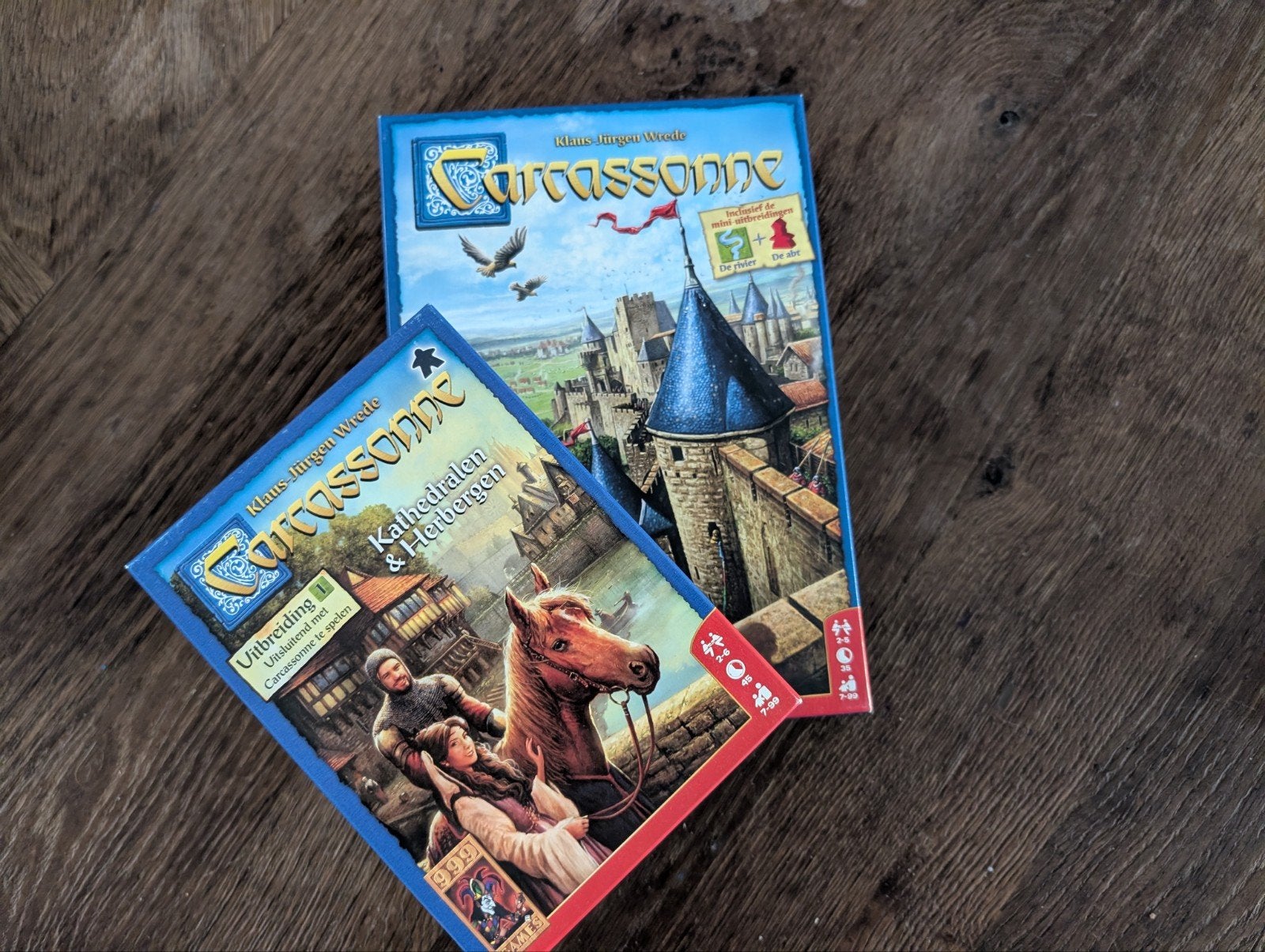 CARCASSONNE + uitbreiding z.g.n., Ophalen, Zo goed als nieuw