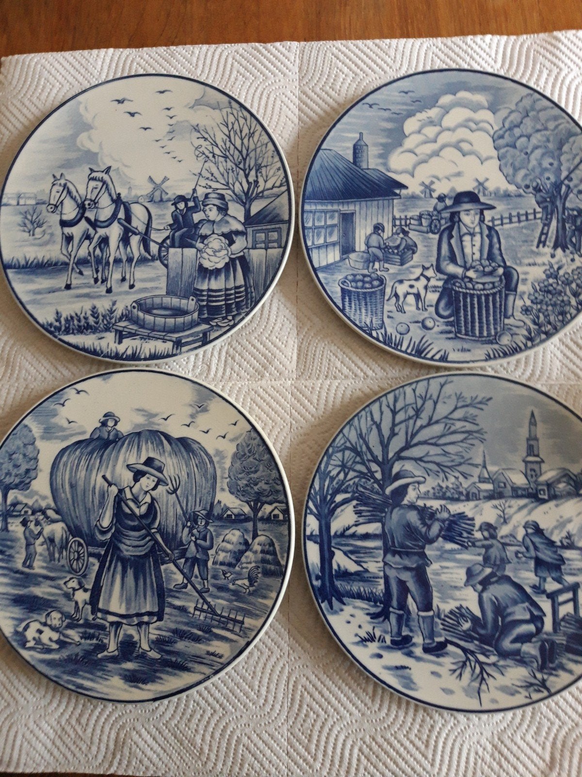 Complete set van de  4 Jaargetijden.Royal Delft., Ophalen of Verzenden