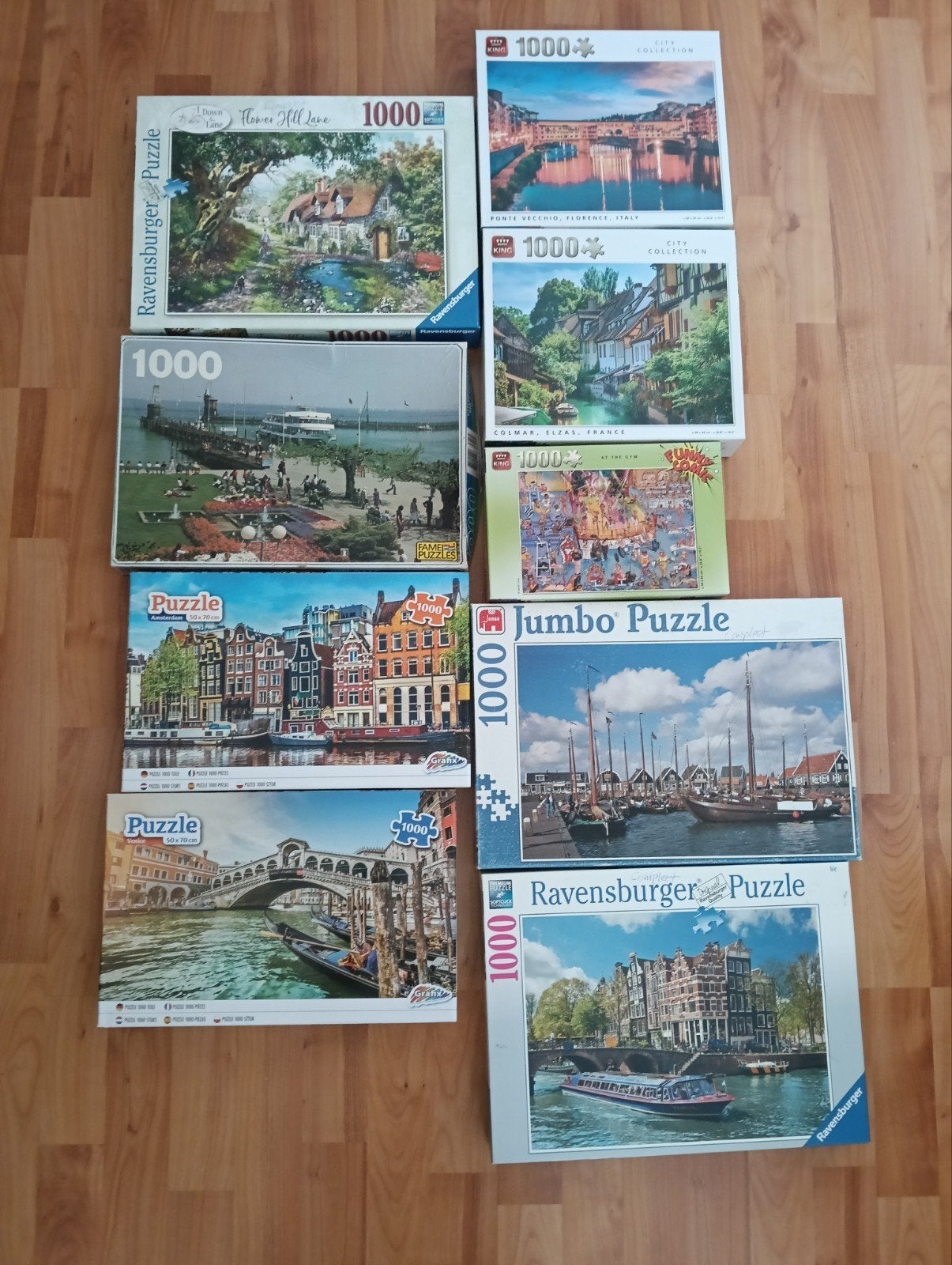 Diverse 1000-stukjes puzzels van Ravensburger en Jumbo, Ophalen of Verzenden, Meer dan 50 stukjes, Gebruikt, 6 jaar of ouder