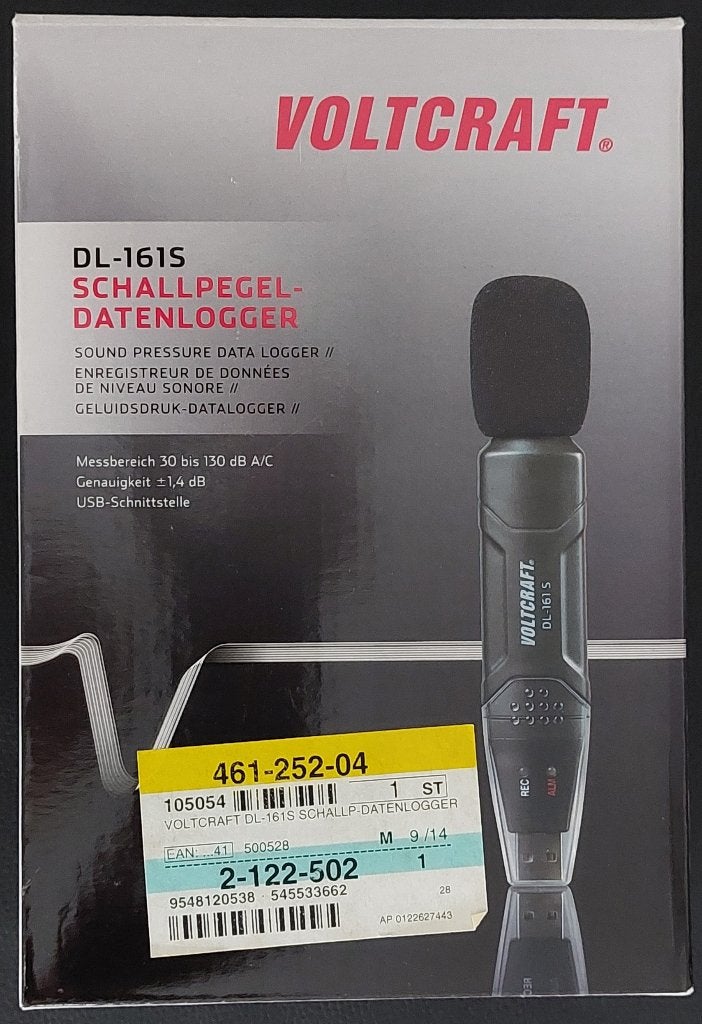 Datalogger Voltcraft DL-161S, Ophalen of Verzenden, Zo goed als nieuw, Geluid