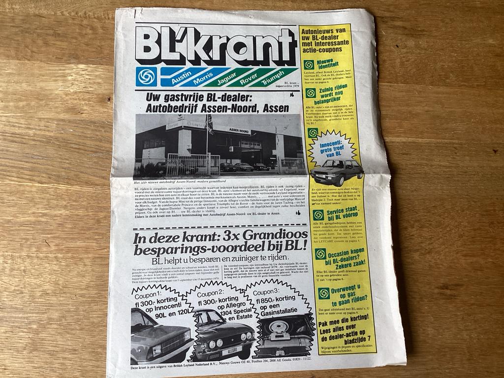 BL Krant: Uw gastvrije BL-dealer: Autobedrijf Assen-Noord, Ophalen of Verzenden, Gelezen, Algemeen