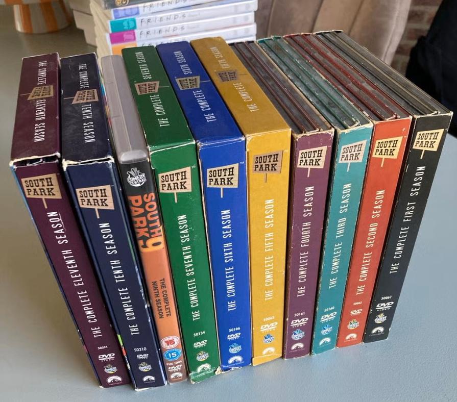 South Park Seizoen 1 t/m 11 dvd (zonder seizoen 8) Bieden, Gebruikt, Verzenden, Boxset, Komedie