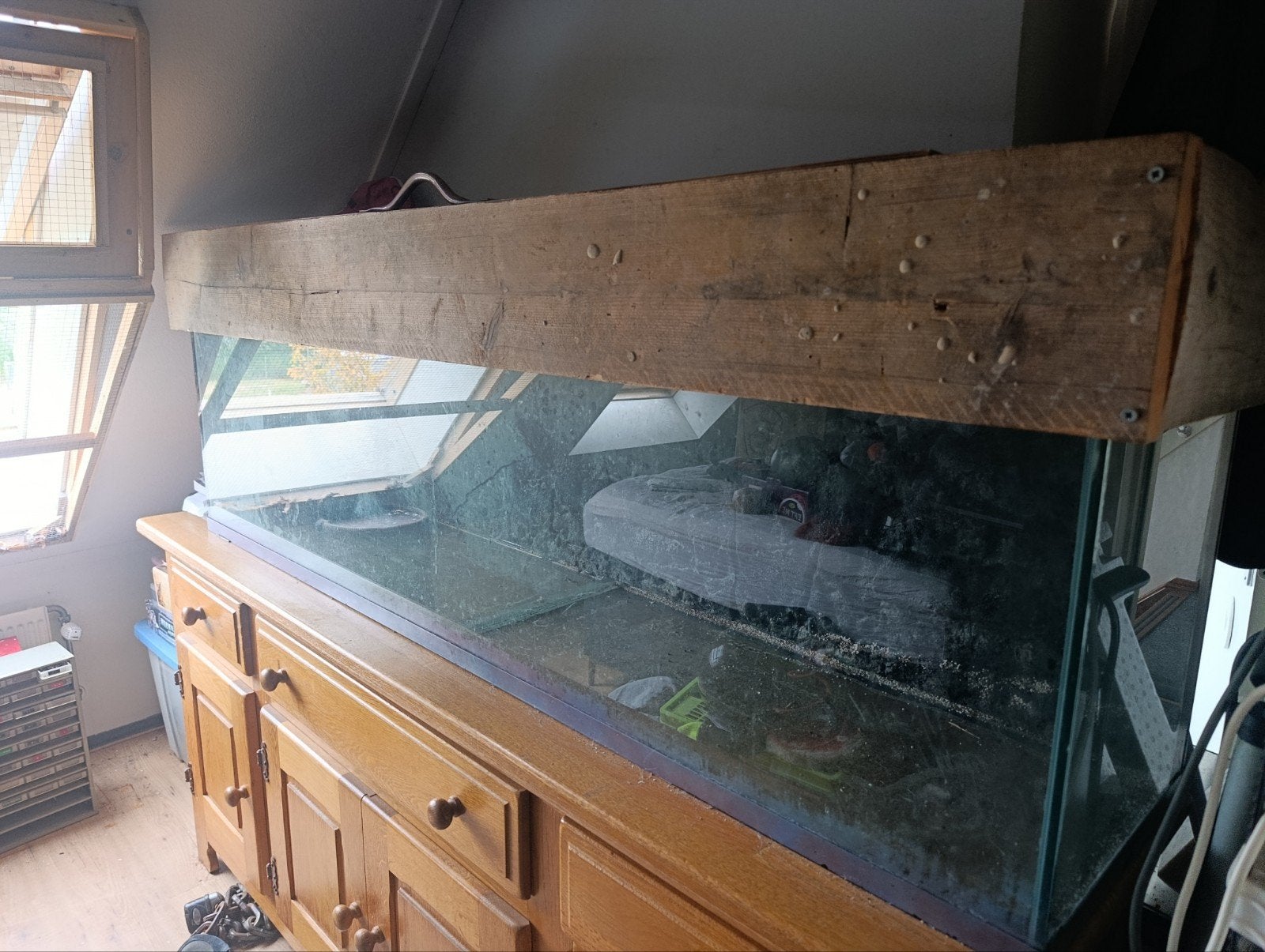 acuarium 180 / 50 / 40, Ophalen, Inclusief deksel, Gebruikt, Leeg aquarium