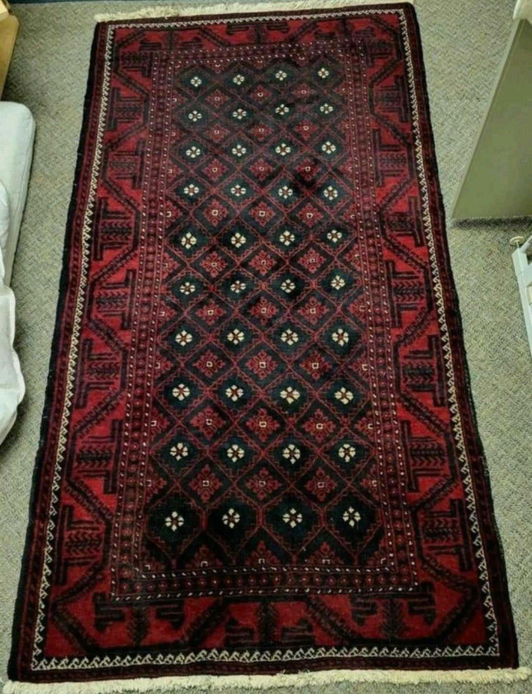 Mooi wollen handgeweven tapijt Belutch Iran 113x207 cm., Ophalen, Zo goed als nieuw, Rechthoekig, 200 cm of meer