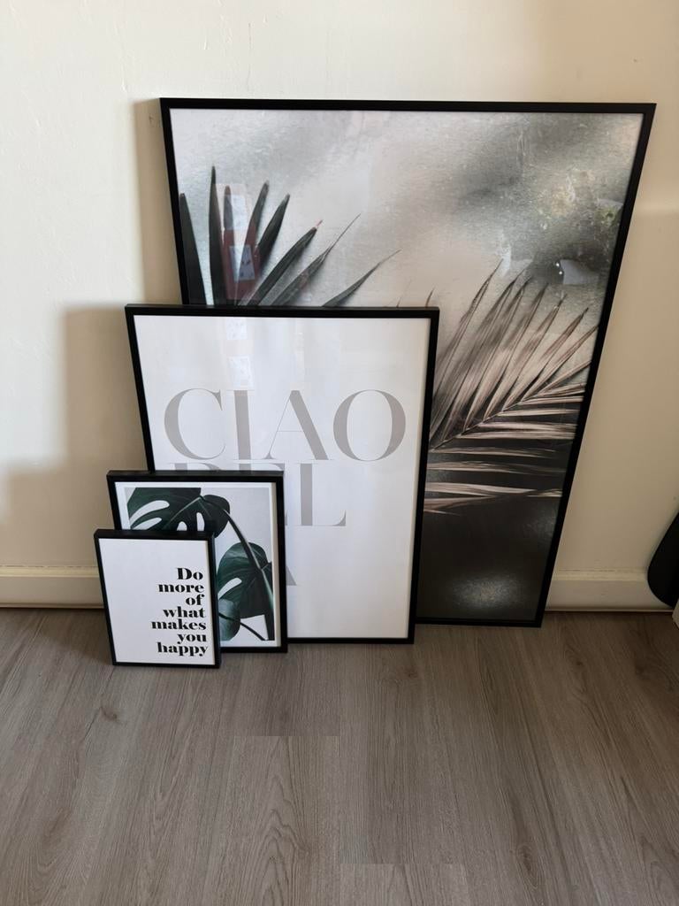 Posters + frame, Ophalen, Zo goed als nieuw, 75 cm of meer, 50 tot 75 cm