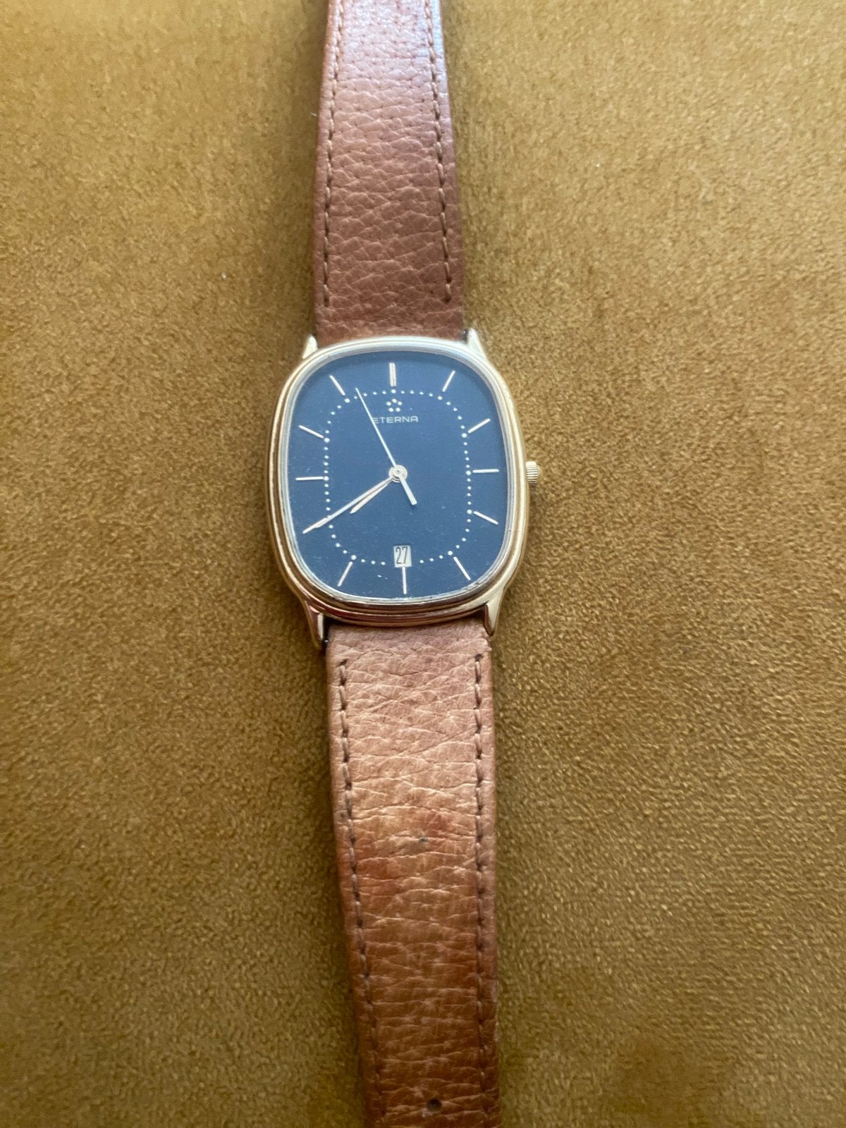 Eterna Horloge quartz jaren ‘80, Overige merken, Overige materialen, Polshorloge, Ophalen of Verzenden