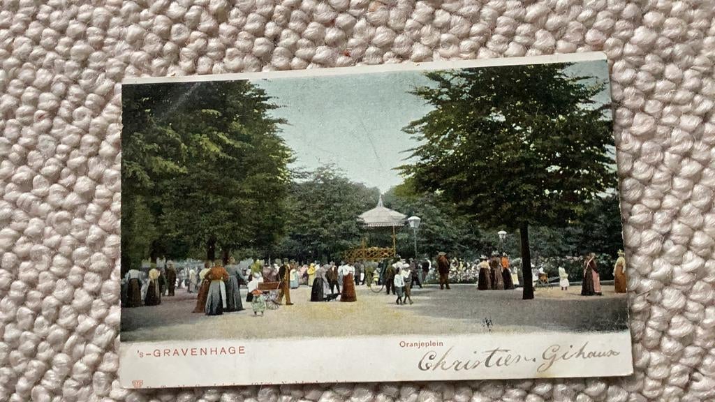 Ansichtkaart ‘s Gravenhage Oranjeplein 1904. 963, Ophalen of Verzenden, Voor 1920, Gelopen, Zuid-Holland