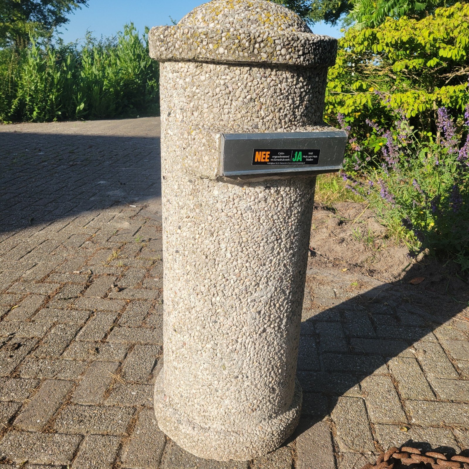 Betonnen Brievenbus Vrijstaand met Sleutel 100 cm, Tuin en Terras, Ophalen of Verzenden, Gebruikt