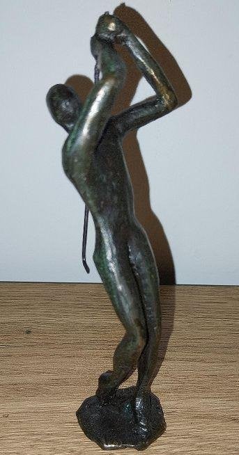 Bronzen beeldje ‘Golfer’ Corry Ammerlaan Artihove gesigneerd, Ophalen of Verzenden, Brons