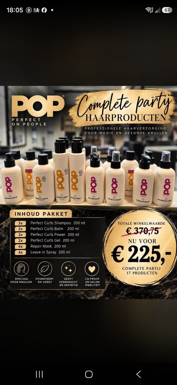 POP Perfect Curls Complete Partij Haarproducten, Ophalen of Verzenden, Nieuw, Overige typen