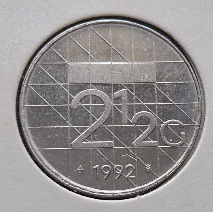 2 1/2 gulden 1992 - Beatrix in munthouder, Postzegels en Munten, Munten | Nederland, Verzenden, Koningin Beatrix, 2½ gulden, Losse munt