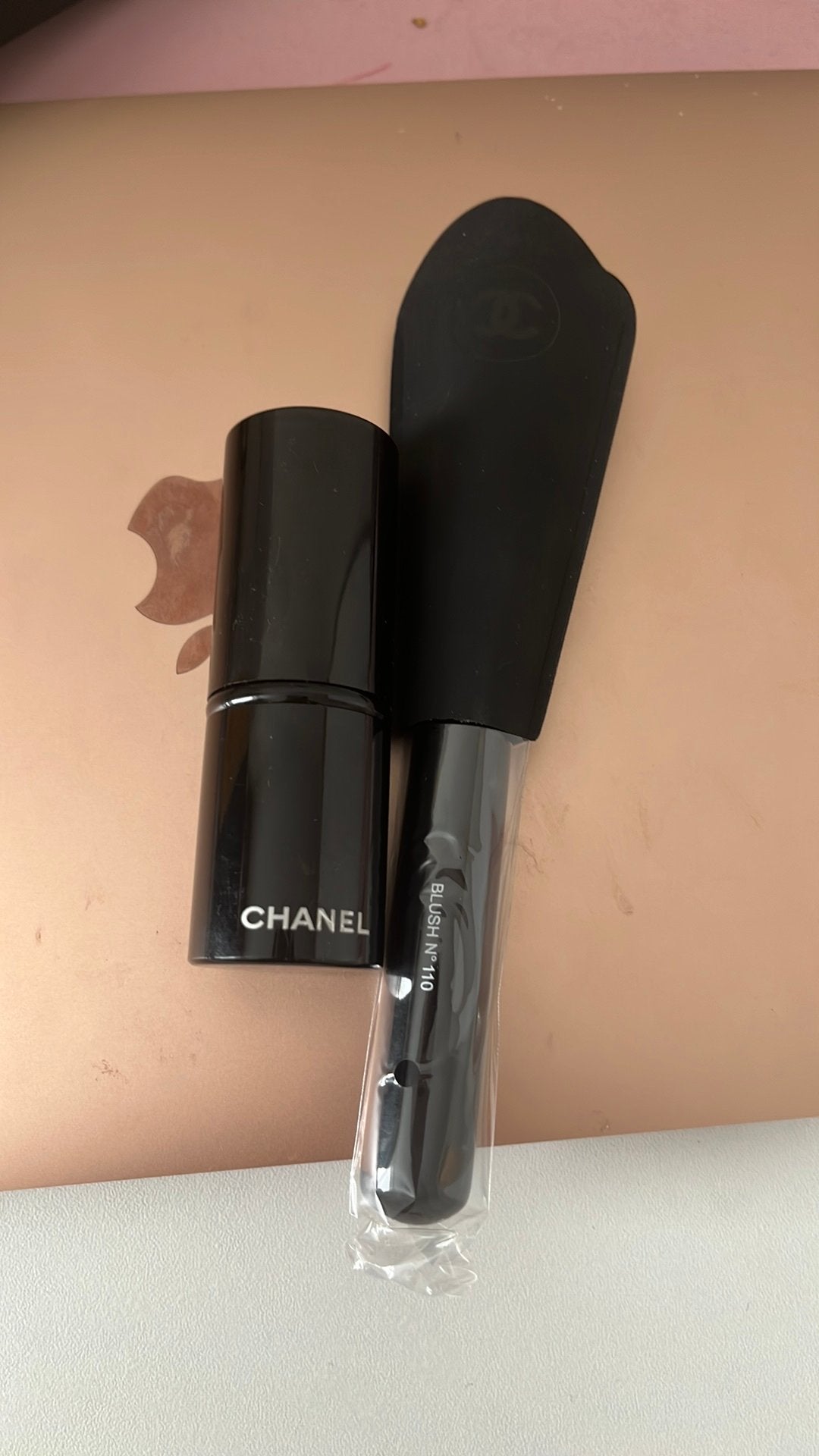 Chanel kwasten makeup blush poeder 2 stuks, Ophalen of Verzenden, Nieuw, Gehele gezicht
