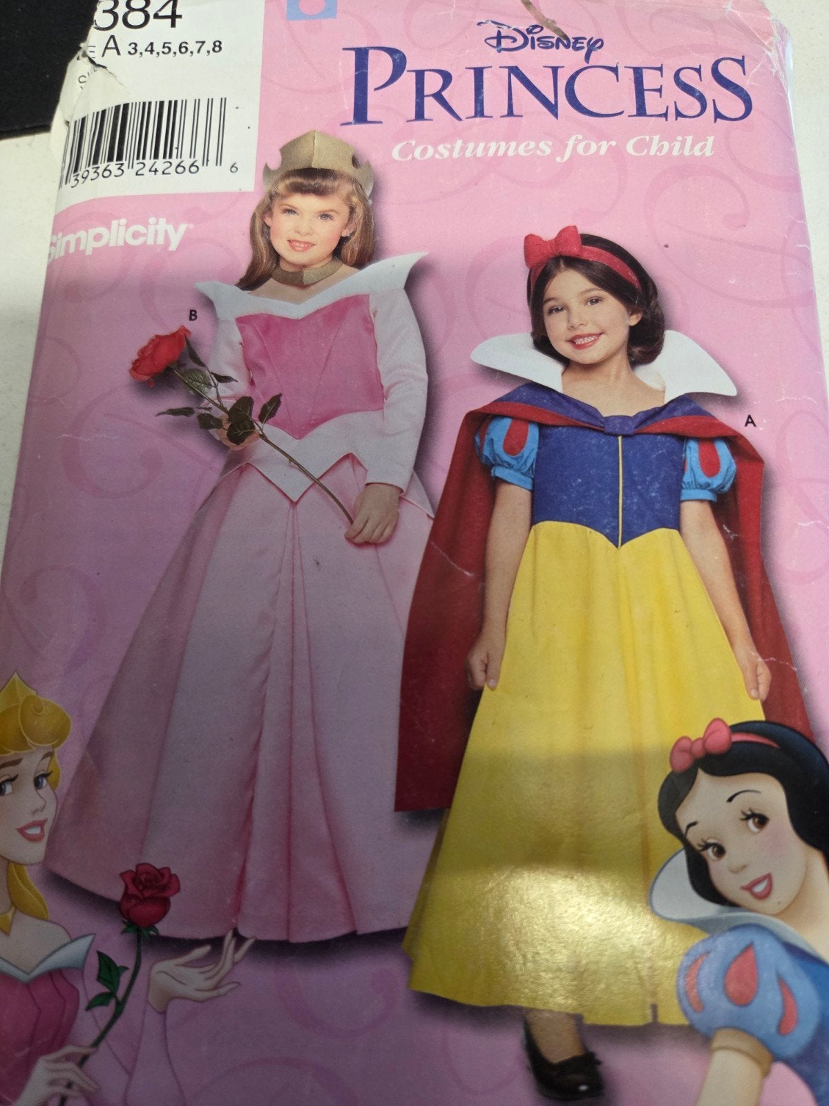 zolderopruiming 2 x naaipatroon simplicity disney prinsessen, Overige merken, Overige typen, Kind, Ophalen of Verzenden