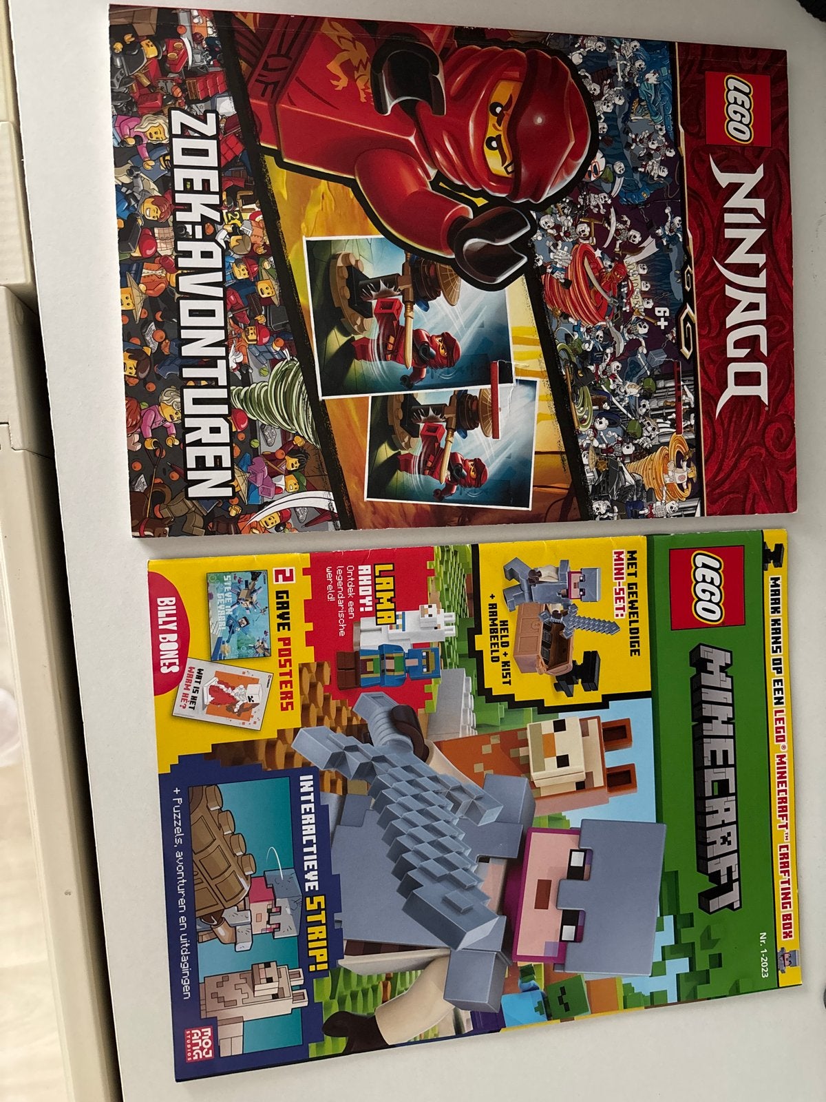 Lego Ninjago & Minecraft Tijdschriften met Extra's, Gebruikt, Lego, Overige typen, Ophalen of Verzenden