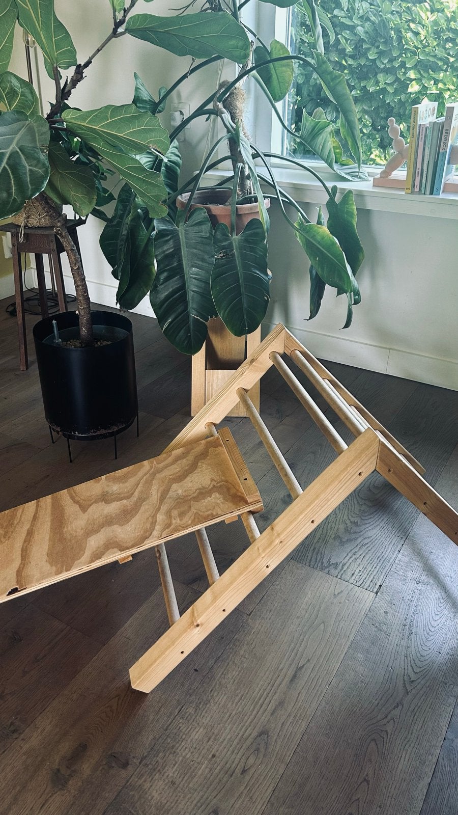 Montessori Klimtoestel Hout met Trap & Glijbaan Opklapbaar, Ophalen, Gebruikt, Overige typen