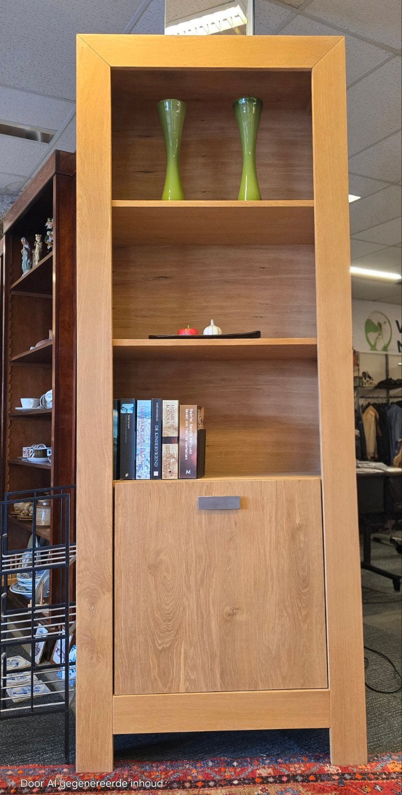 Houten vitrinekast boekenkast buffetkast teak voorraadkast, Huis en Inrichting, Ophalen, Zo goed als nieuw, Nvt, Nvt