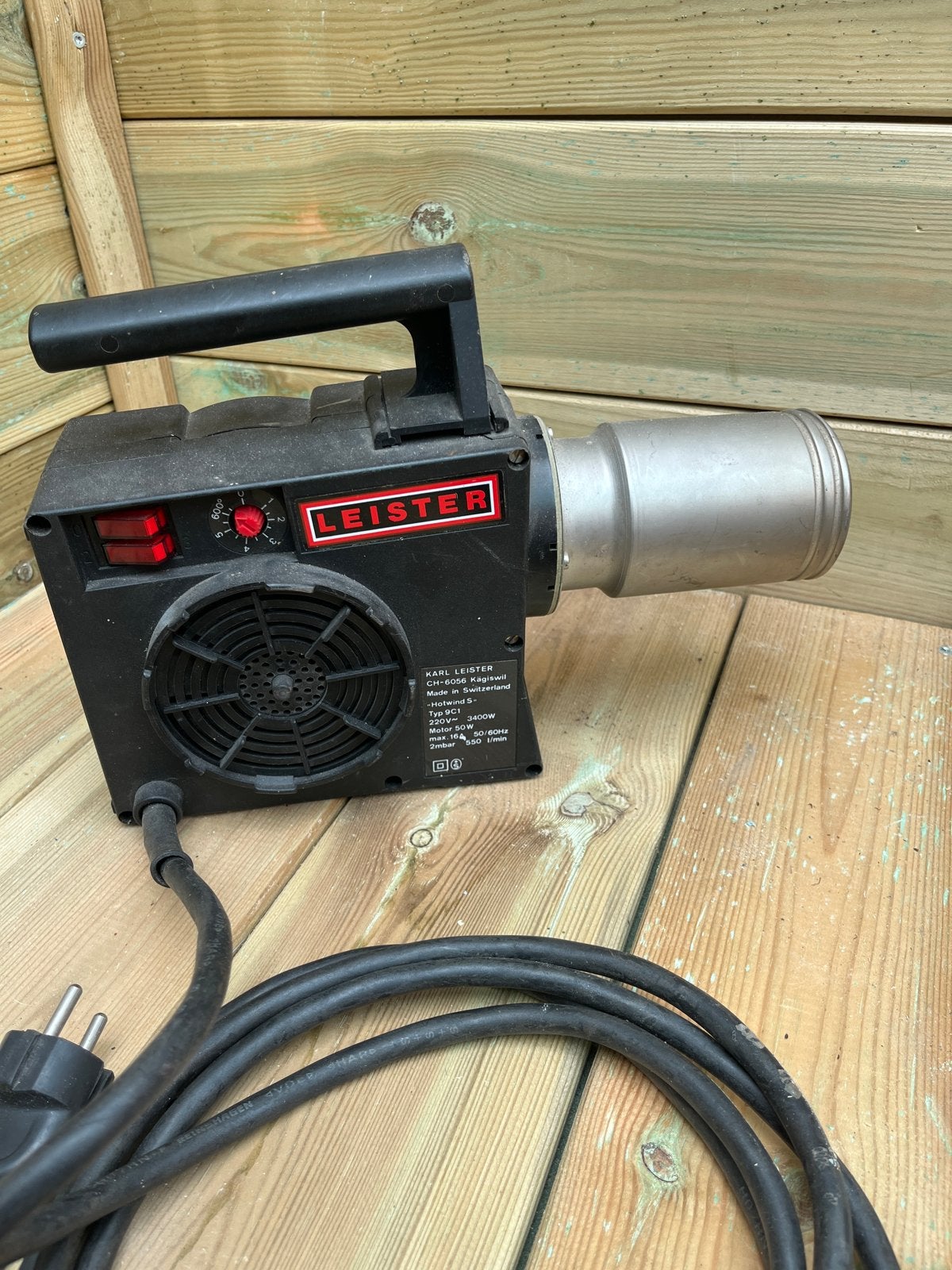 Leister Hotwind S heteluchtblazer type 9C1, Ophalen of Verzenden, Gebruikt