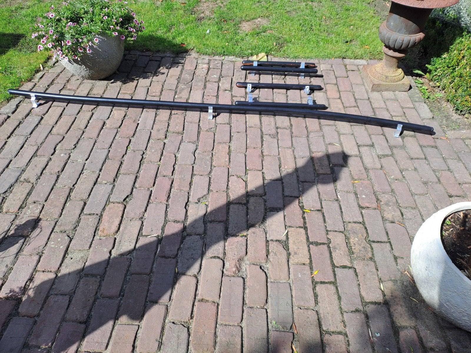 1x trapleuning 280 cm en 4 korte leuningen 63 cm, Doe-het-zelf en Verbouw, Ophalen, Gebruikt, 2 tot 4 meter