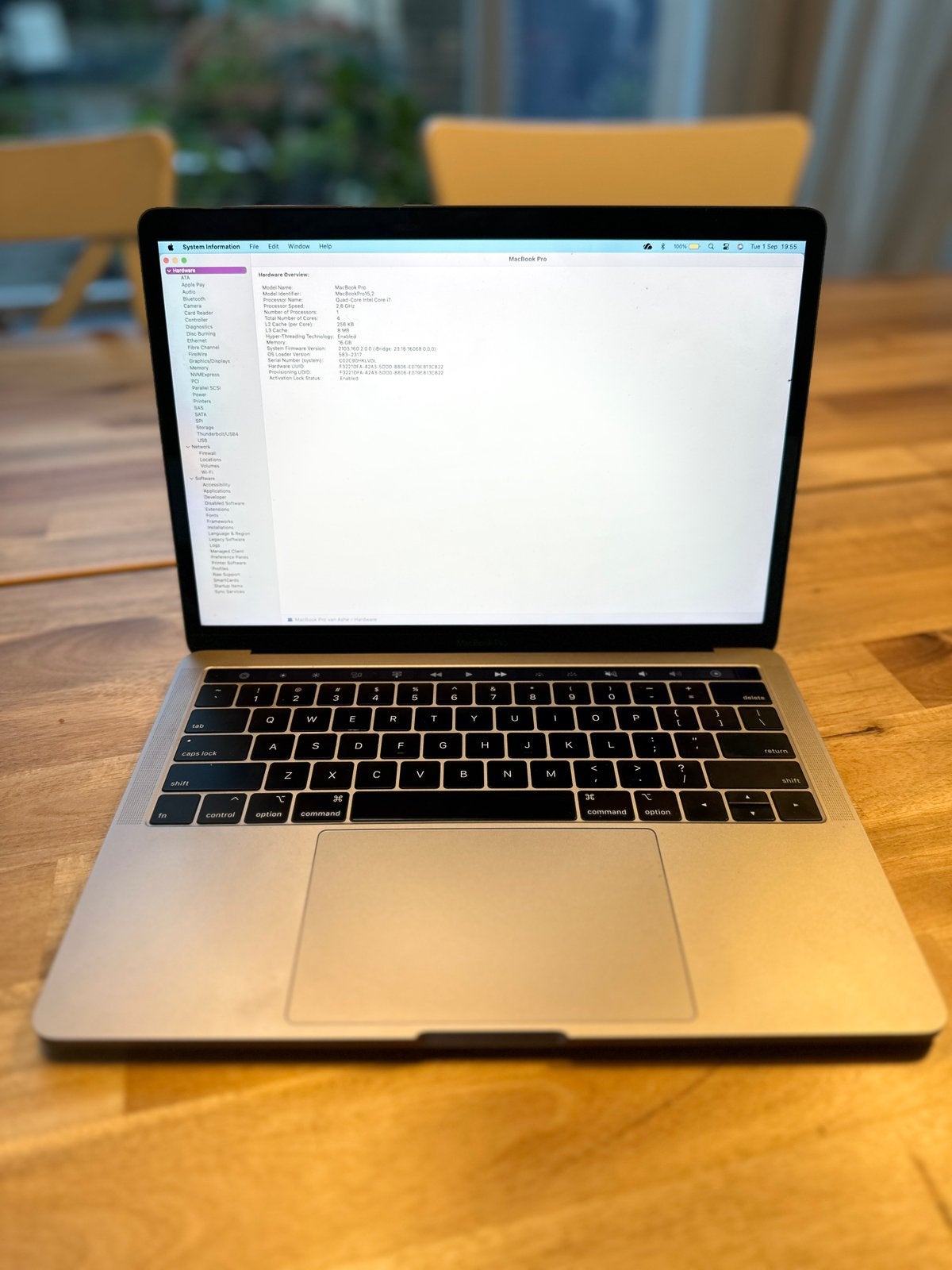 Macbook Pro 2019 i7 512GB - in goede staat, 2 tot 3 Ghz, Qwerty, 13 inch, 512 GB