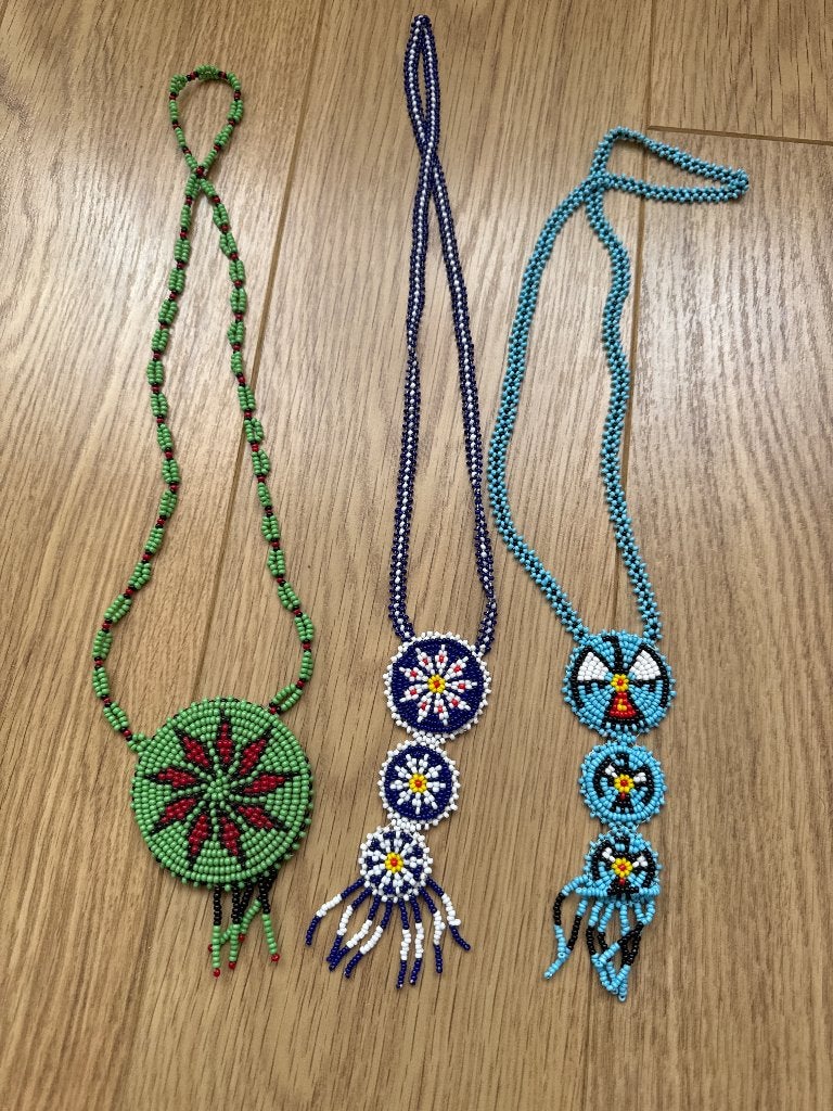 Ketting native american-style kralen ketting, Overige kleuren, Ophalen of Verzenden, Zo goed als nieuw, Overige materialen
