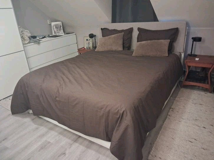 Bed Ikea Songesand, Ophalen, Overige materialen, Wit, Tweepersoons
