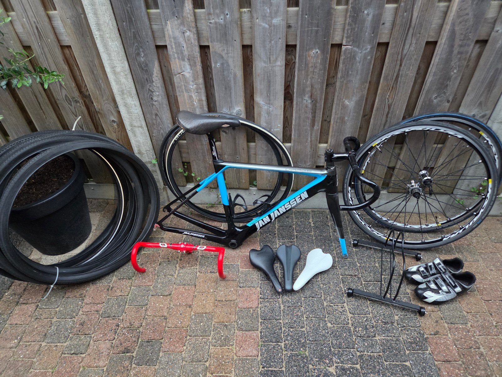 Restje TOP Raceonderdelen Mavic,Look,Enz...KOOPJE, Ophalen, Zo goed als nieuw, Racefiets