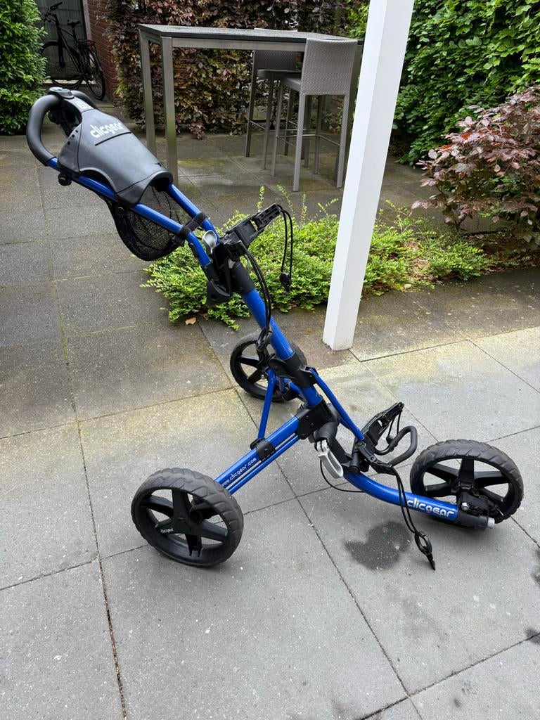 Clicgear Model 3.5+ Golftrolley - Blauw., Ophalen, Gebruikt, Golfkar, Overige merken