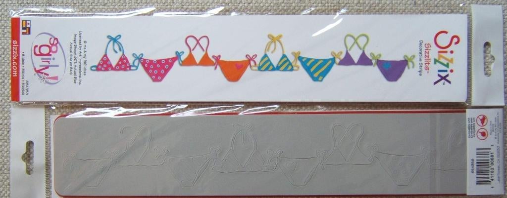 sizzix sizzlits decorative strip: bikini`s., Hobby en Vrije tijd, Scrapbooking, Ophalen of Verzenden, Nieuw, Frame of Mal, Sizzix