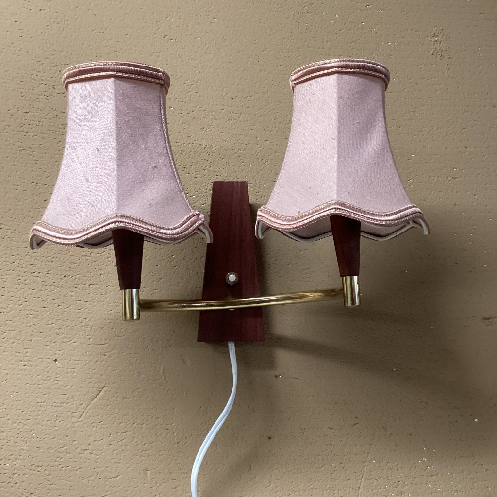 Wandlampje, leuk vintage!, Ophalen, Gebruikt, Vintage, wandlamp, roze, lampen, X