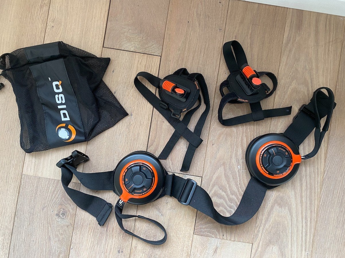 DISQ fitness - sportschool - draagbaar, Ophalen of Verzenden, Zo goed als nieuw, Kunststof, Hometrainer