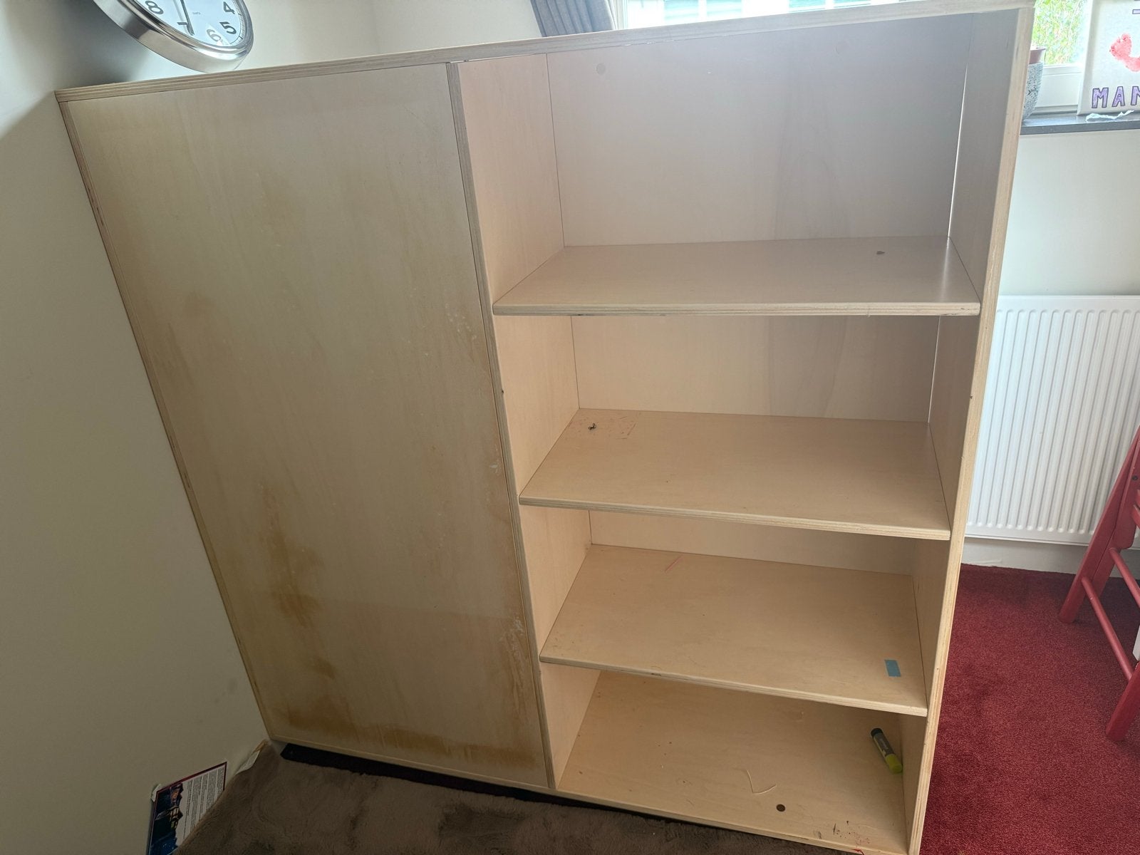 Kast als room divider, Ophalen, Met plank(en), Gebruikt, 100 tot 150 cm