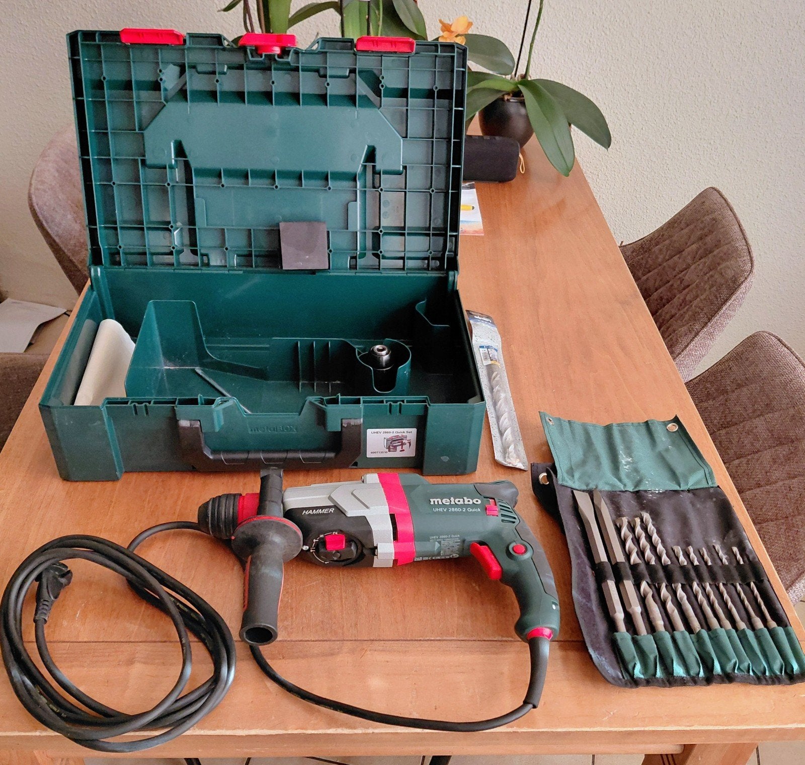 METABO Multihamer UHEV 2860-2 Quick Set, Ophalen, 600 watt of meer, Boor- en/of Breekhamer, Zo goed als nieuw