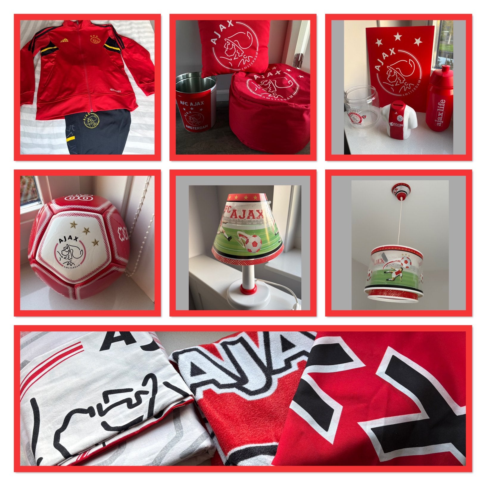 TK Ajax trainigspak incl spulletjes voor ‘n leuke kamer
