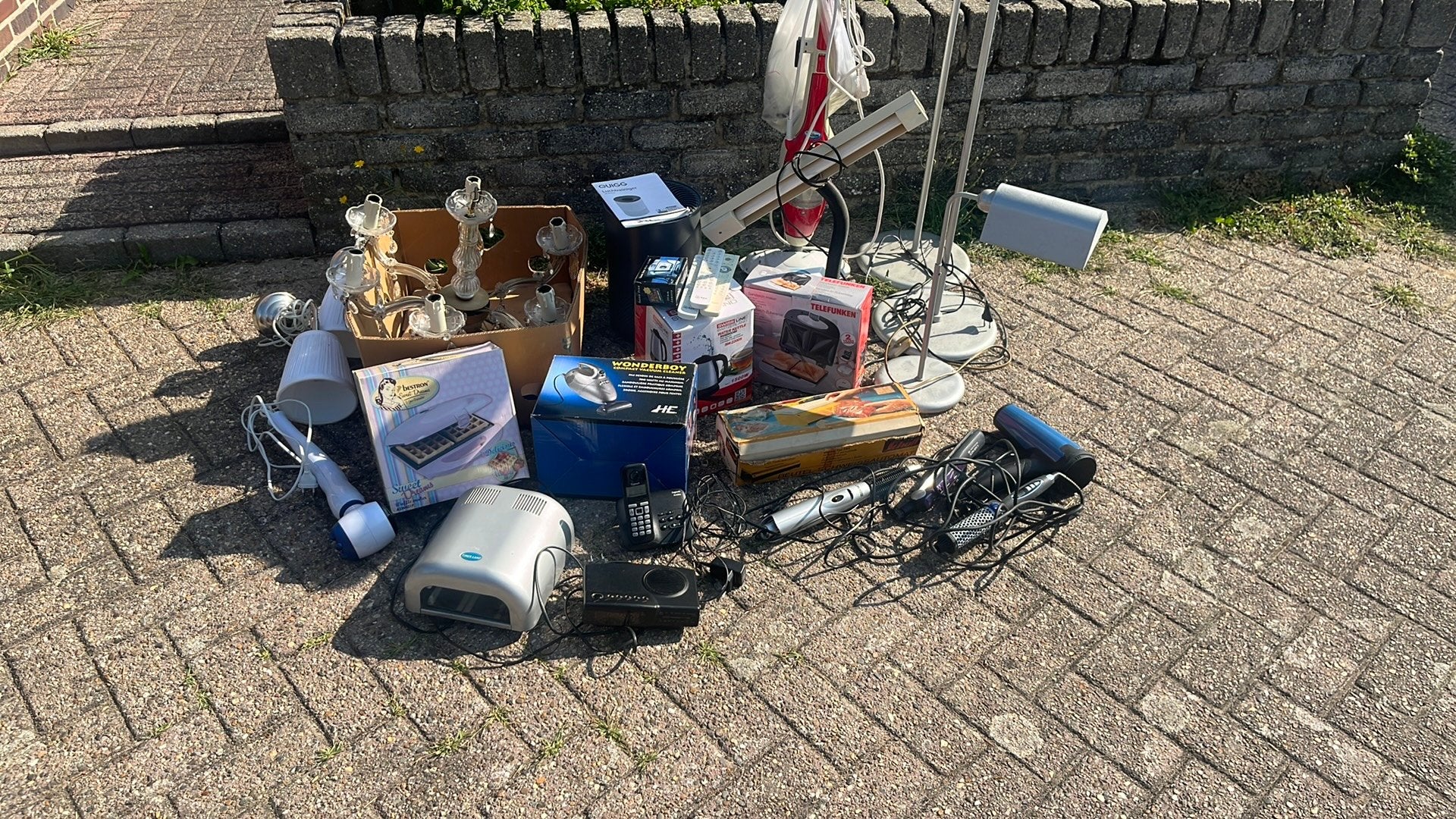 Partij elektronica, Ophalen