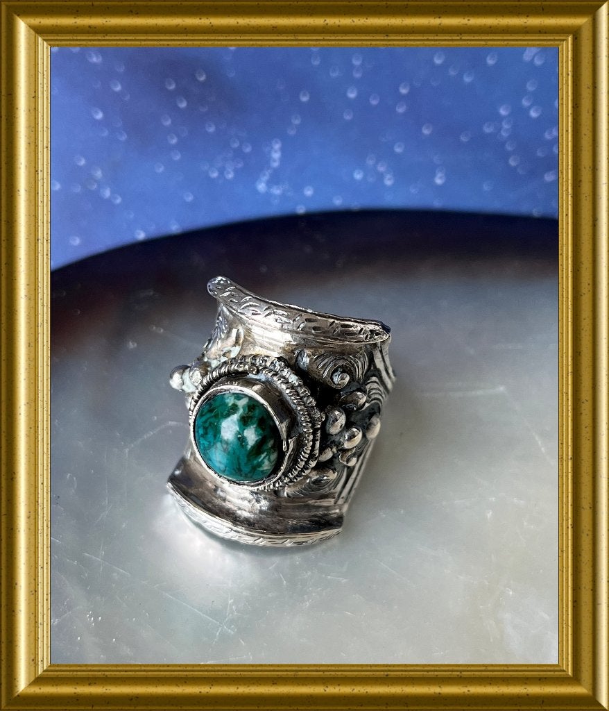 Forse zilveren ring, Ophalen of Verzenden, Zilver, Ring, Met edelsteen