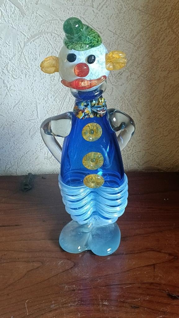 Murano glazen clown beeldje - 31 cm hoog, Ophalen of Verzenden