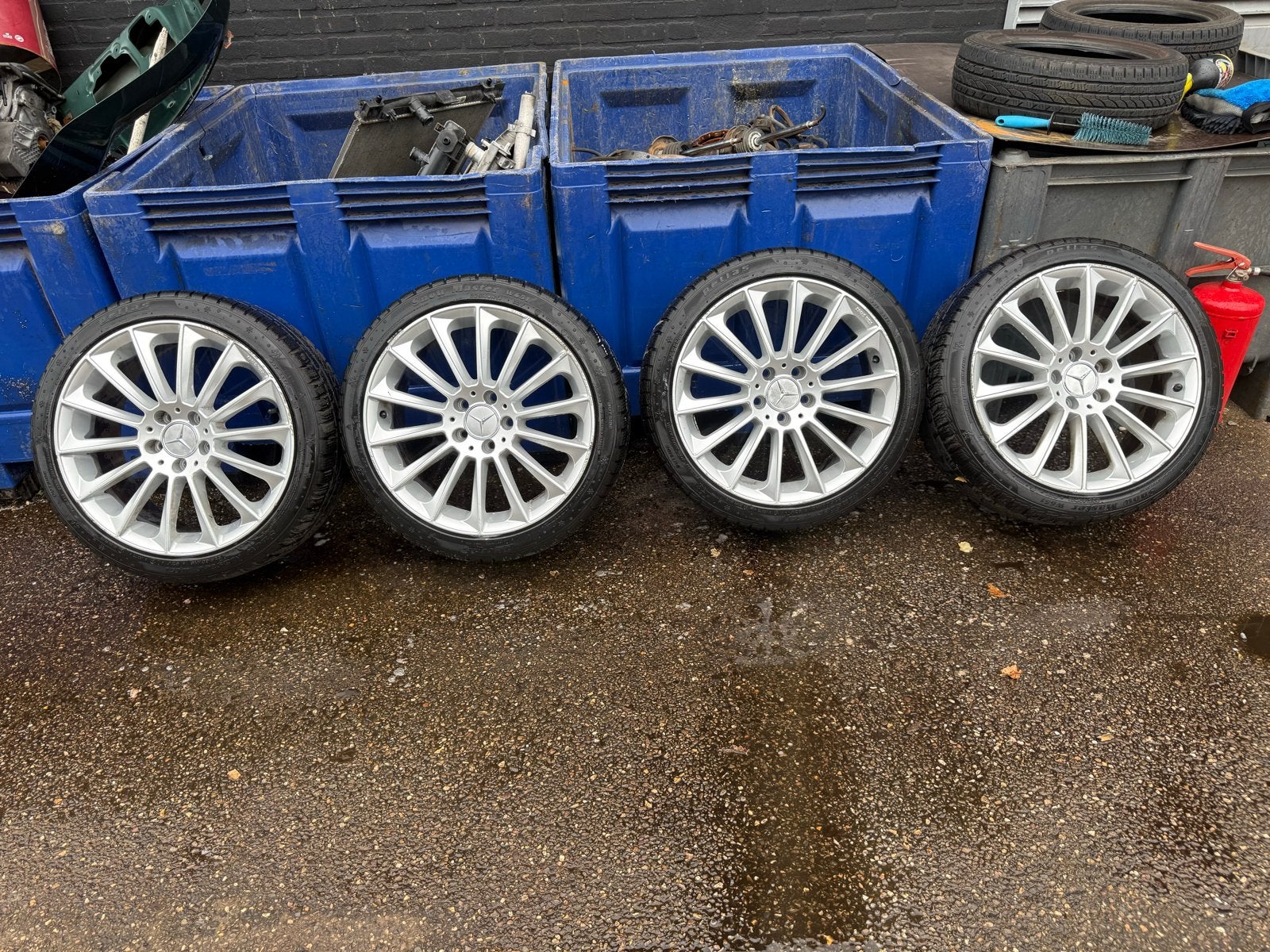 Mercedes-Benz C KLASSE 18 inch velgen GEBRUIKT, Ophalen, 18 inch, Gebruikt, Banden en Velgen