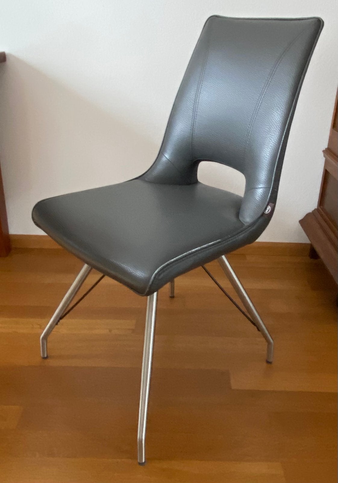 6 eetkamerstoelen Henders&Hazel lederlook, Ophalen, Overige materialen, Gebruikt, Industrieel modern