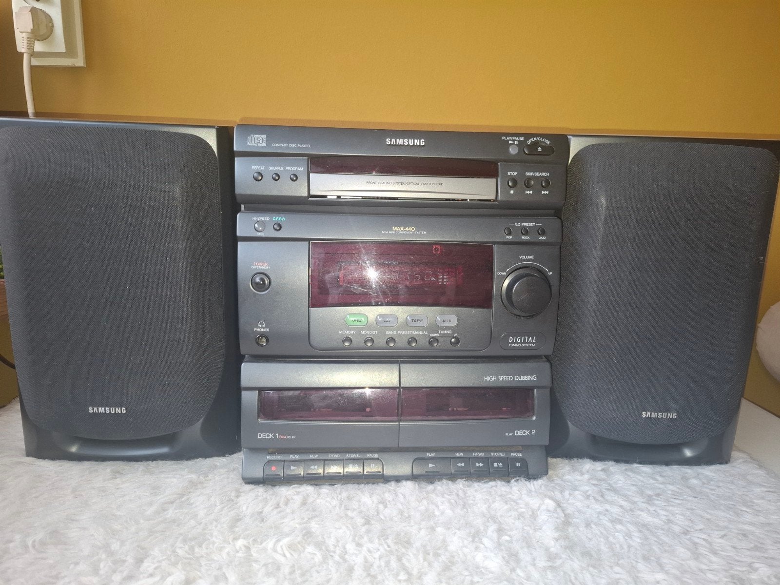 Samsung stereo met radio,  cd en dubbel casettedeck, Ophalen, Cassettedeck, Overige merken