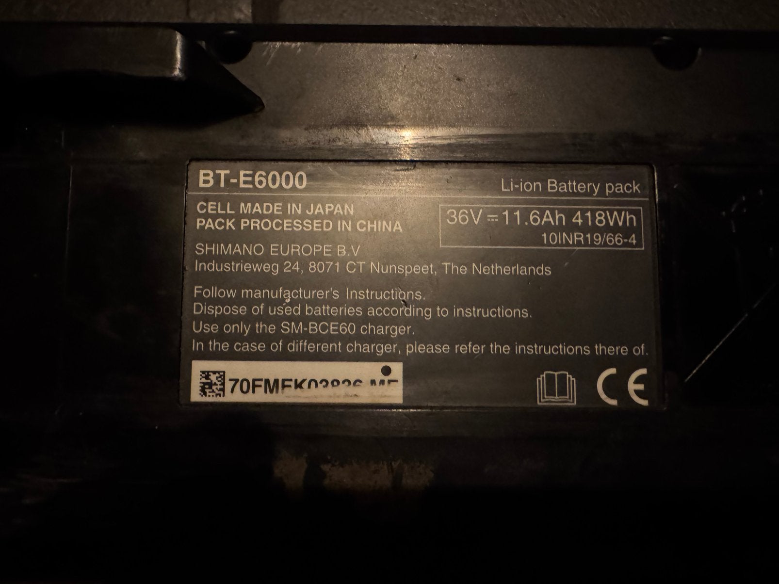 Shimano BT-E6000 Defect, Ophalen of Verzenden, Niet werkend