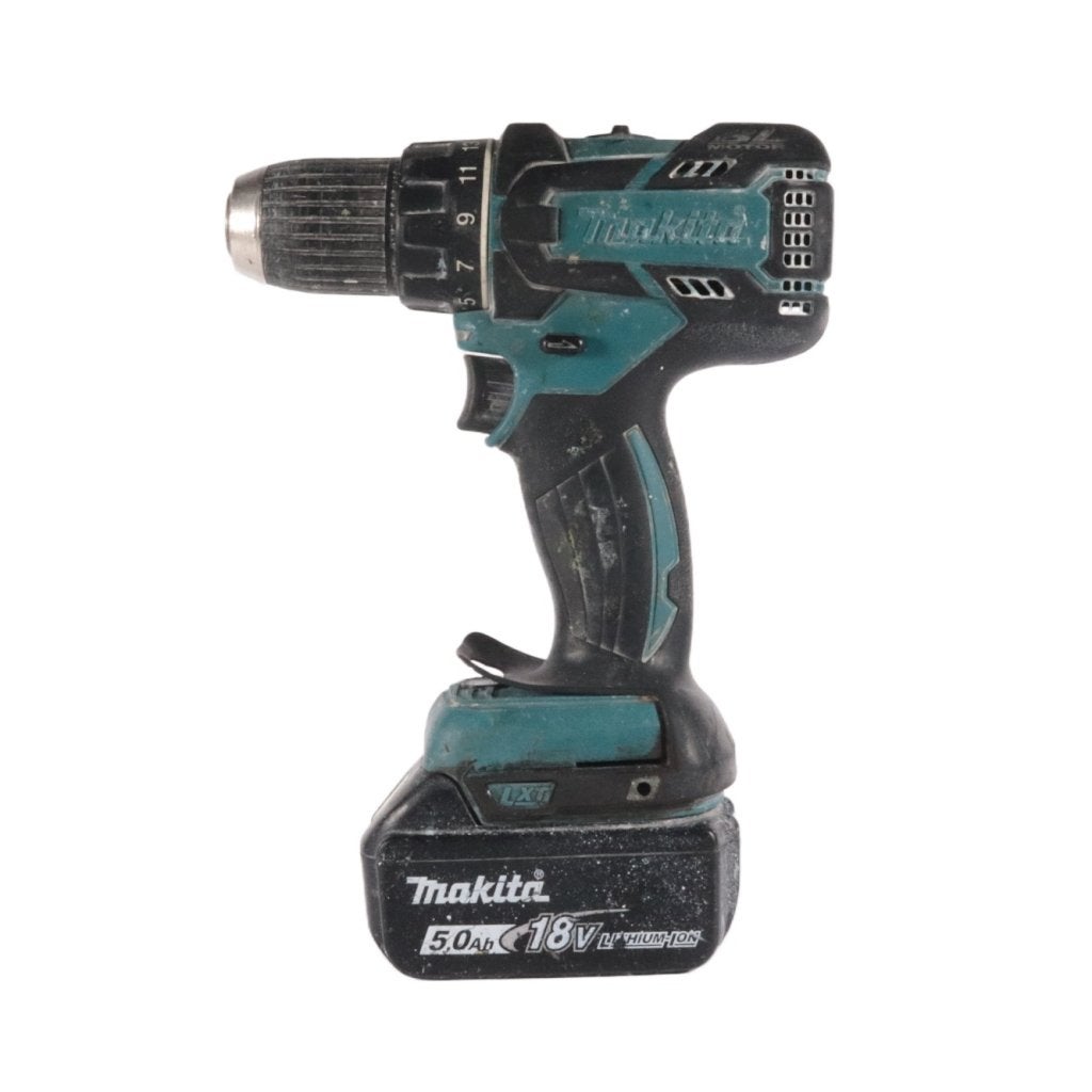 Makita Accutol Met Accu 18v 5.0 AH - Gebruikt, Makita, Gebruikt, Support@makita.com, Makita Corporation, 3-11-8, Sumiyoshi-cho, 
Anjo, Aichi 446-8502
Japan