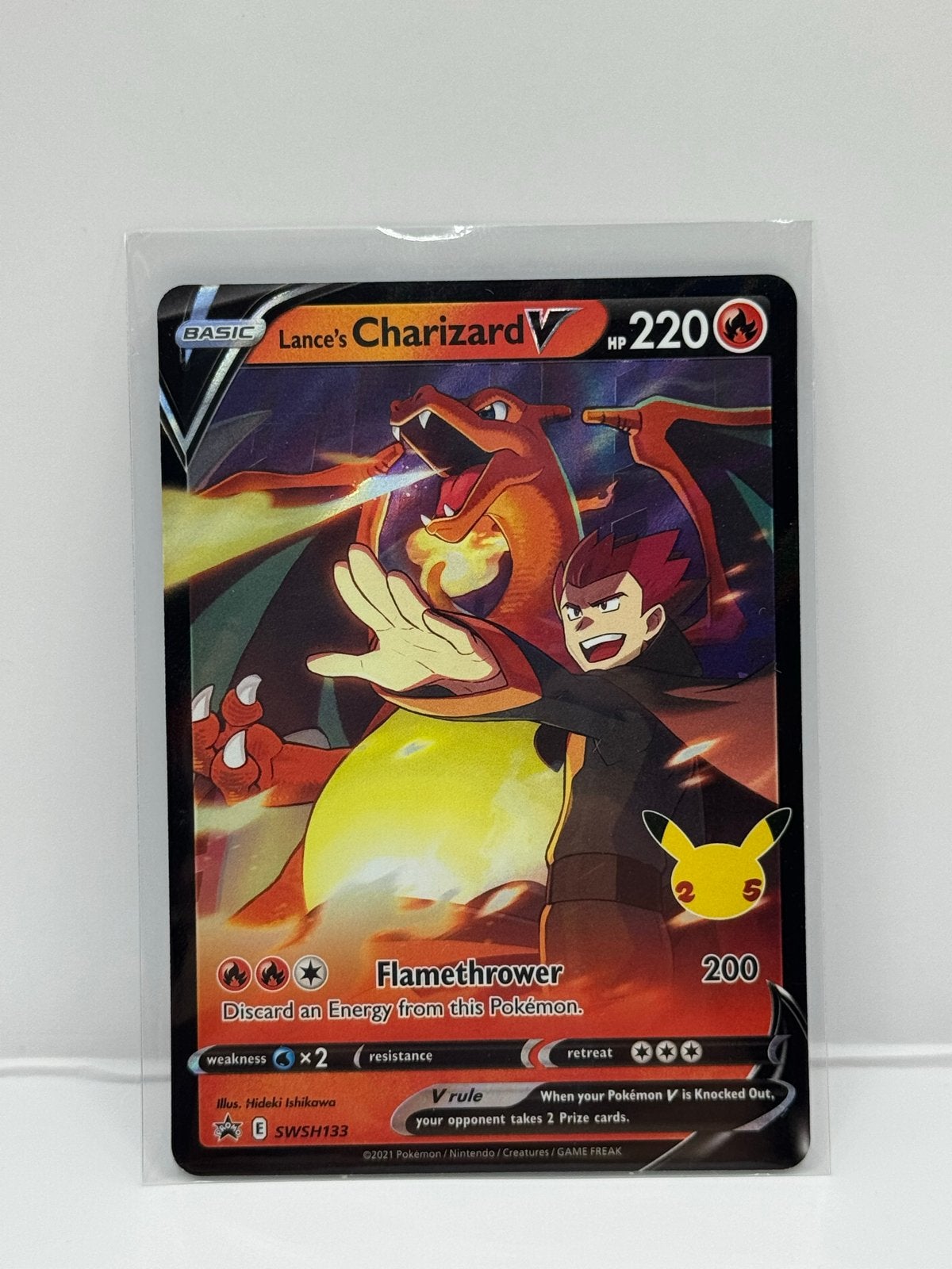 Lance's Charizard V SWSH133 Pokémon Kaart, Hobby en Vrije tijd, Verzamelkaartspellen | Pokémon, Ophalen of Verzenden, Zo goed als nieuw