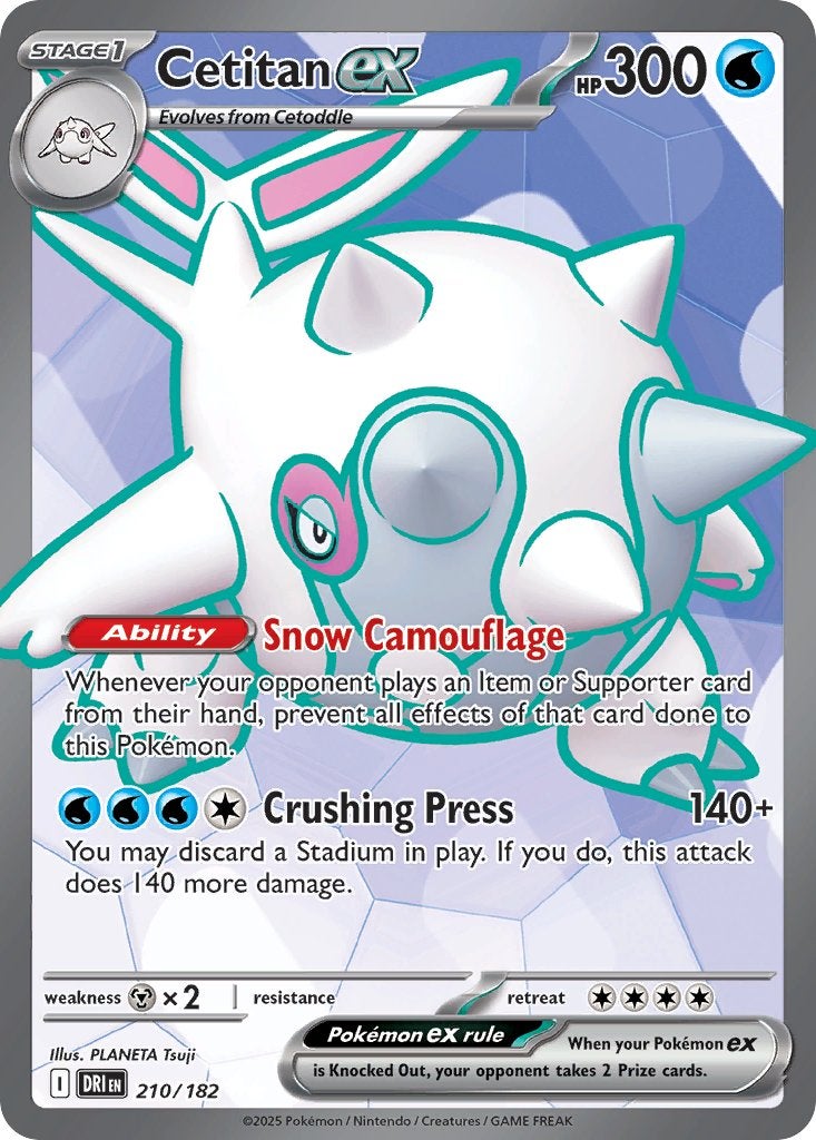 Cetitan ex 210 - Destined Rivals Pokémonkaart, Ophalen, Zo goed als nieuw